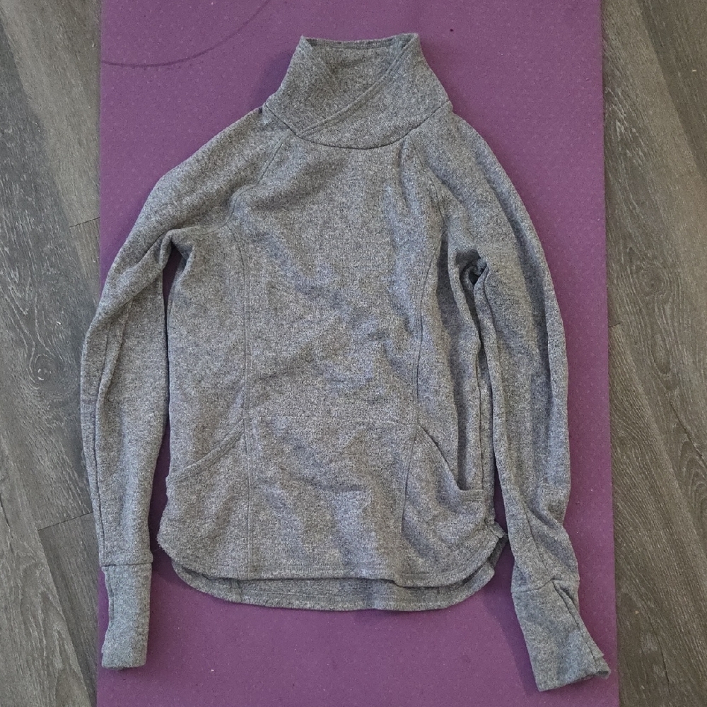 Women’s Cozy Gray Funnel Neck Sweater